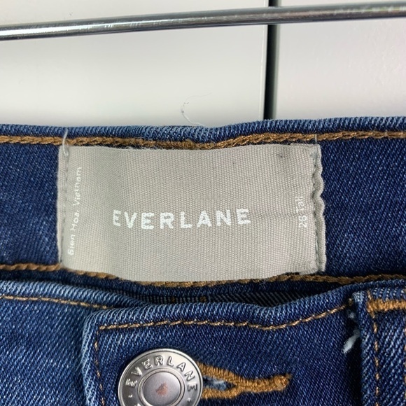 Everlane Size 28 TALL 28L Blue Skinny Stretch Mid Rise Jeans - Picture 2 of 6